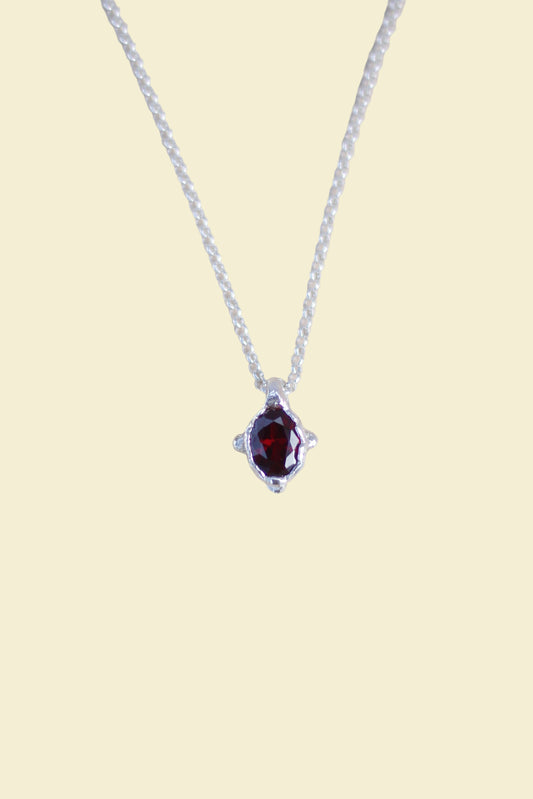 Lab-Grown Ruby Dot Pendant Necklace