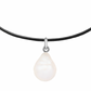 Black Suede Cord Baroque Pearl Necklace