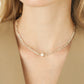 Chunky Paperclip Pearl Necklace