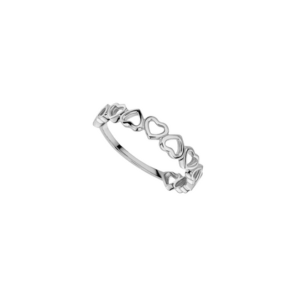 Heart Half Eternity Ring