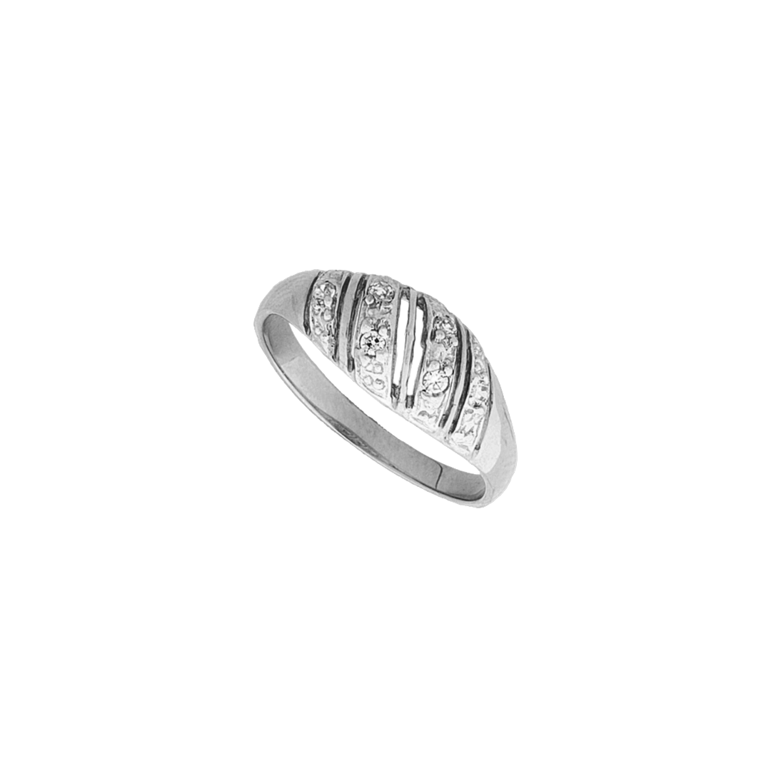 Shiny Twist Statement Ring Sterling Silver