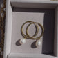 Large Hoop Pearl Earrings