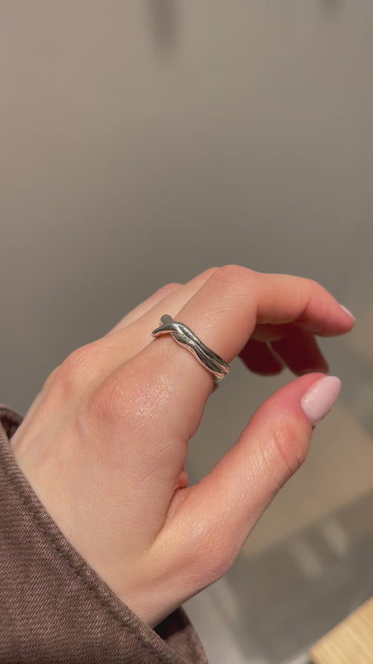 Twisted Sterling Silver Ring (One-off)