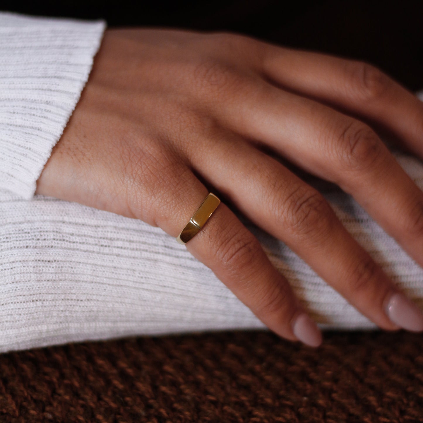 Pinkie Signet Ring Sterling Silver