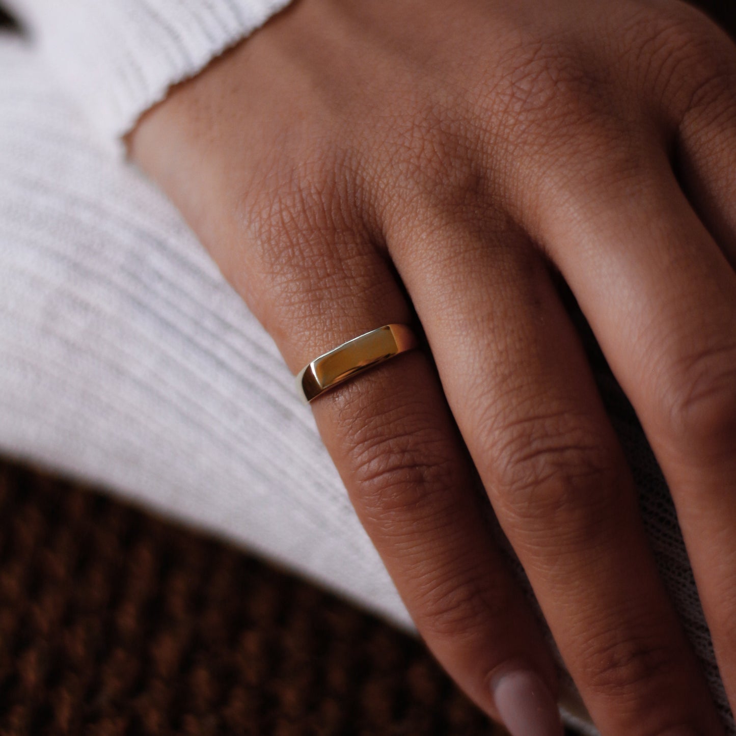 Pinkie Signet Ring Sterling Silver