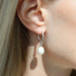 Mid-Size Hoop Pearl Earrings