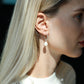 Mid-Size Hoop Pearl Earrings